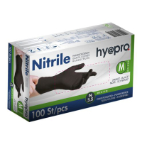 HY@PRO Nitril handschoenen M poedervrij zwart (3,5 gram, 24 cm, 100 stuks)  SHY00066