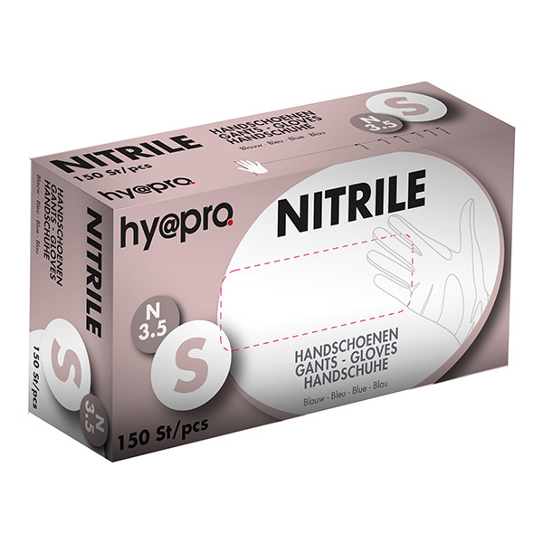 HY@PRO Nitril handschoenen S poedervrij blauw (3,5 gram, 24 cm, 150 stuks)  SHY00002 - 1
