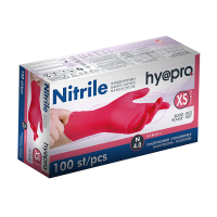 HY@PRO Nitril handschoenen XS poedervrij rood (4 gram, 24 cm, 100 stuks)  SHY00110