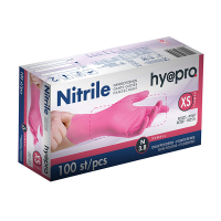 HY@PRO Nitril handschoenen XS poedervrij roze (3,8 gram, 24 cm, 100 stuks)  SHY00084
