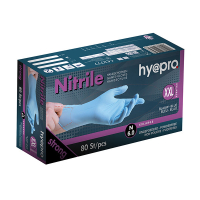 HY@PRO Nitril handschoenen XXL poedervrij blauw (6 gram, 24 cm, 80 stuks) SHY00136
