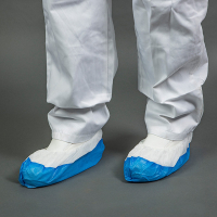 HY@PRO Non-woven/CPE antislip schoenovertrek wit/blauw (50 stuks) SHY00557
