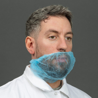 HY@PRO Non-woven baardmasker met oorelastieken blauw (45 cm, 100 stuks) SHY00484
