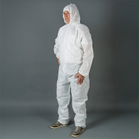 HY@PRO Non-woven coverall met rits S wit (1 stuk) SHY00759