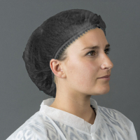 HY@PRO Non-woven haarnetjes met clip en 2 elastieken zwart (100 stuks - 53,5 cm) SHY00412