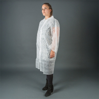 HY@PRO Non-woven jas met drukknopen XXL wit (1 stuk – 20 g/m²) SHY00689