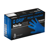 HY@PRO Q Grip Micro Diamond Nitril handschoenen XXXL poedervrij blauw (29 cm, 50 stuks)  SHY00186