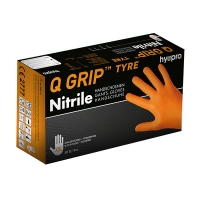 HY@PRO Q Grip Tyre Nitril handschoenen XXL poedervrij oranje (24 cm, 50 stuks)  SHY00152