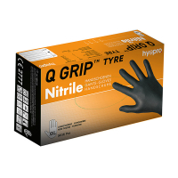 HY@PRO Q Grip Tyre Nitril handschoenen XXL poedervrij zwart (24 cm, 50 stuks)  SHY00162