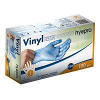 HY@PRO Vinyl handschoenen L poedervrij blauw (5 gram, 24 cm, 100 stuks)  SHY00256