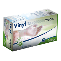 HY@PRO Vinyl handschoenen M gepoederd wit (4,5 gram, 24 cm, 100 stuks)  SHY00230