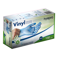 HY@PRO Vinyl handschoenen M poedervrij blauw (5 gram, 24 cm, 100 stuks)  SHY00254