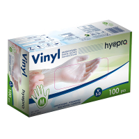HY@PRO Vinyl handschoenen M poedervrij wit (5 gram, 24 cm, 100 stuks)  SHY00246