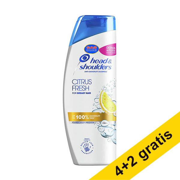 Aanbieding: 6x Head & Shoulders Citrus Fresh shampoo (400 ml) SHE00216 - 1