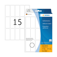 Herma 10610 multifunctionele etiketten verwijderbaar 20 x 50 mm wit (360 etiketten) 10610 230811