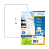 Herma 10736 gerecyclede universele etiketten A4 199,6 x 289,1 mm wit (80 etiketten) 230831 - 1