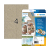 Herma 10756 gerecyclede universele etiketten A4 105 x 148 mm natuurlijk bruin (80 etiketten) 230842 - 1