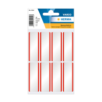 Herma 1902 naambadge etiketten 54 x 19 mm wit/rood (16 etiketten) 1902 230969