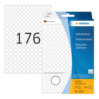 Herma 2210 markeringspunten Ø 8 mm rond wit (5.632 etiketten) 230723