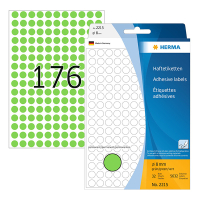 Herma 2215 markeringspunten Ø 8 mm rond groen (5.632 etiketten) 230721