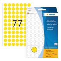 Herma 2231 markeringspunten Ø 13 mm rond geel (2.464 etiketten) 230701