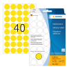 Herma 2251 multifunctionele etiketten Ø 19 mm rond geel (1.280 etiketten)