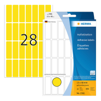 Herma 2361 multifunctionele etiketten 13 x 40 mm geel (896 etiketten) 2361 230668