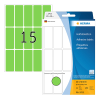 Herma 2415 multifunctionele etiketten 20 x 50 mm groen (480 etiketten) 2415 230674