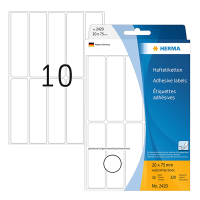 Herma 2420 multifunctionele etiketten 20 x 75 mm wit (320 etiketten) 2420 230678