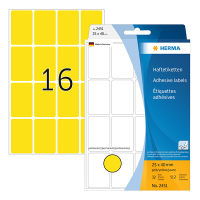 Herma 2451 multifunctionele etiketten 25 x 40 mm geel (512 etiketten) 2451 230681