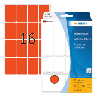 Herma 2452 multifunctionele etiketten 25 x 40 mm rood (512 etiketten) 2452 230683