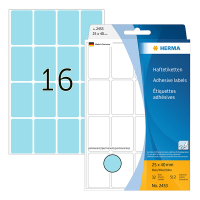 Herma 2453 multifunctionele etiketten 25 x 40 mm blauw (512 etiketten) 2453 230680