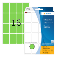 Herma 2455 multifunctionele etiketten 25 x 40 mm groen (512 etiketten) 2455 230682