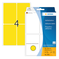 Herma 2491 multifunctionele etiketten 52 x 82 mm geel (128 etiketten) 2491 230693