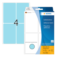 Herma 2493 multifunctionele etiketten 52 x 82 mm blauw (128 etiketten) 2493 230692