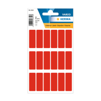 Herma 3652 multifunctionele etiketten 12 x 34 mm rood (90 etiketten) 3652 230975