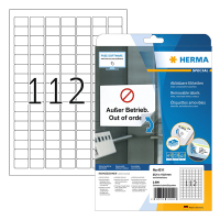 Herma 4211 verwijderbare etiketten A4 25,4 x 16,9 mm wit (2800 etiketten) 4211 230635