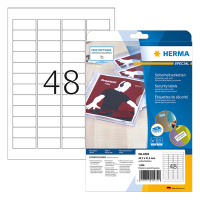 Herma 4232 veiligheidsetiketten A4 45,7 x 21,2 mm wit extreem sterk hechtend (1200 etiketten) 4232 230452