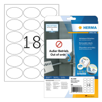 Herma 4358 verwijderbare etiketten A4 63,5 x 42,3 mm wit (450 etiketten) 4358 230644