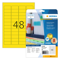 Herma 4366 verwijderbare etiketten A4 45,7 x 21,2 mm geel (960 etiketten) 4366 230777