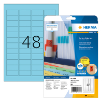 Herma 4368 verwijderbare etiketten A4 45,7 x 21,2 mm blauw (960 etiketten) 4368 230478