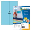 Herma 4398 permanent hechtende etiketten A4 105 x 148 mm blauw (400 etiketten)
