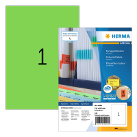 Herma 4404 permanent hechtende etiketten A4 210 x 297 mm groen (100 etiketten) 4404 230792