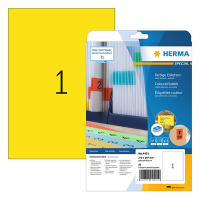 Herma 4421 verwijderbare etiketten A4 210 x 297 mm geel (20 etiketten) 4421 230773
