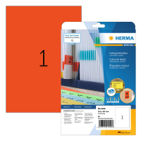 Herma 4422 verwijderbare etiketten A4 210 x 297 mm rood (20 etiketten) 4422 230775