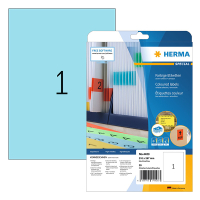Herma 4423 verwijderbare etiketten A4 210 x 297 mm blauw (20 etiketten) 4423 230772