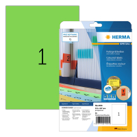 Herma 4424 verwijderbare etiketten A4 210 x 297 mm groen (20 etiketten) 4424 230774