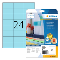 Herma 4468 verwijderbare etiketten A4 70 x 37 mm blauw (480 etiketten) 4468 230776