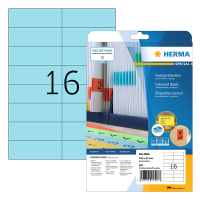 Herma 4553 verwijderbare etiketten A4 105 x 37 mm blauw (320 etiketten) 4553 230800