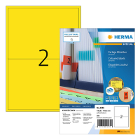Herma 4565 permanent hechtende etiketten A4 199,6 x 143,5 mm geel (200 etiketten) 4565 230783